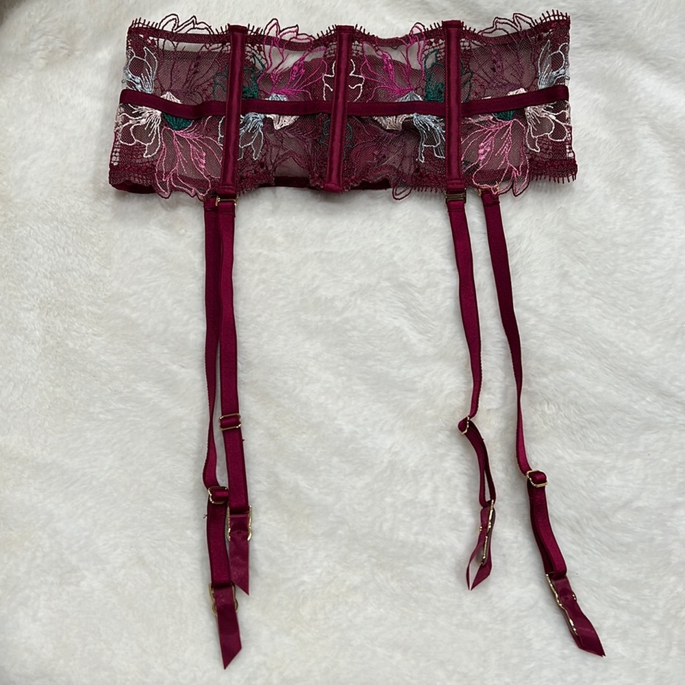 Victoria Secret Floral Corset Garter Belt